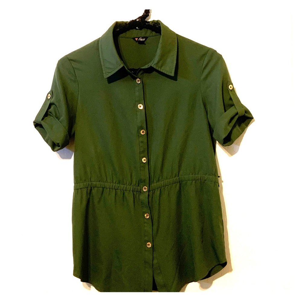 Guess military style blouse